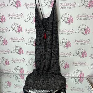 Angie dress long maxi boho smocked back Black and White Floral Dress tassle
